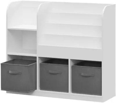 Organizator pentru copii Ginger Home – Etajeră cu rafturi și 3 cutii textile