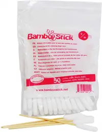Betisoare igienice pentru curatarea urechiilor - Bamboostick - S-M - 50buc.