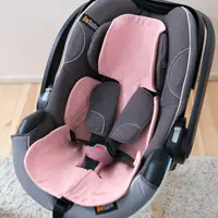 Insert antitranspiratie din in pentru scoica auto BabyLy, design 3D, respirabil Powder Pink