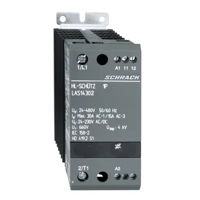 Contactor static 1p 30A/24-480VAC