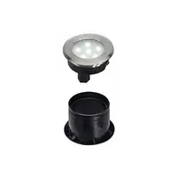 DASAR FLAT LED,0.8W,inox,lumina calda