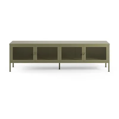 Comodă TV verde din metal 160x50x35 cm Fayna – Marckeric
