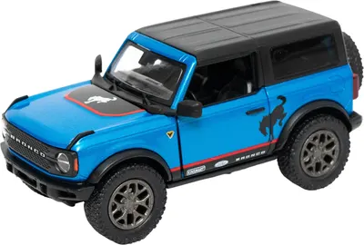 Mașinuță metalică Kinsmart Livery Edition - 2022 Ford Bronco, 1:34, albastru