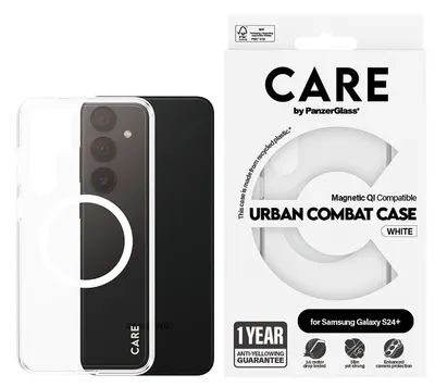 Husa CARE - Urban Combat, Galaxy S24 Plus, Qi, transparent