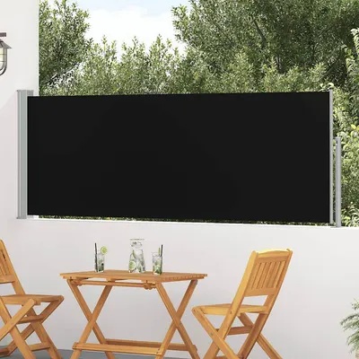 vidaXL Copertină laterală retractabilă de terasă, negru, 100x314 cm