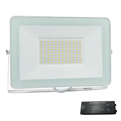 Vega100 Slim Smd 100w Proiector Led 3000k Wh+ Kit Emergenta