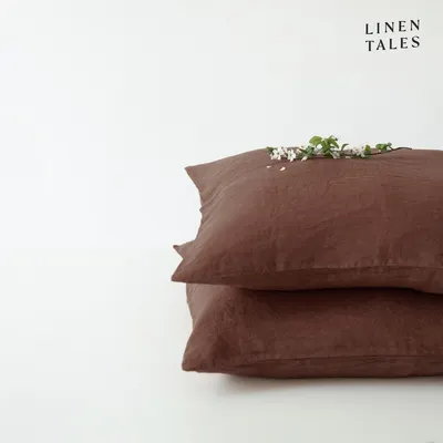 Față de pernă din in 50x70 cm Chocolate – Linen Tales