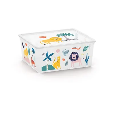 Cutie de depozitare pentru copii albă din plastic 40x34x17 cm C Box Style – KIS