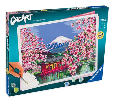 Set de pictură Ravensburger CreArt - Cires japonez înflorit