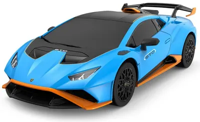 Masina radiocontrolata Rastar - Lamborghini Huracan STO Radio/C, albastra, 1:24