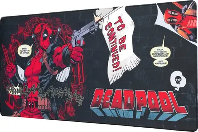 Mouse pad gaming Grupo Erik - Deadpool Marvel, XL, moale, negru