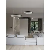 Lampa suspendata MOTIF Nisipiu Negru Aluminiu & Acrylic LED 110W 230V 6160Lm IP20 3000K Triac Dimabil