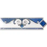 Brau decorativ faianta baie / bucatarie V 603 Azul 6 x 20
