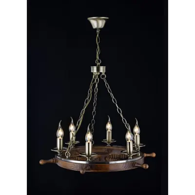 Candelabru Elegant Frigate,6 x E14, 230V, D.60cm,H.51 cm,Bronz
