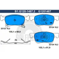 Set placute frana, frana disc GALFER B1.G120-1487.2