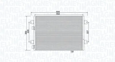 Radiator Ac Condensator Potrivit Dacia Logan, Logan Express, Logan Mcv, Sandero; Renault Logan I, Megane I, Megane I Classic, Megane I Coach, Scenic I 1.4-2.0 07.96