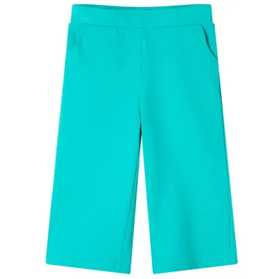 Pantaloni pentru copii cu picioare largi, verde mentă, 116