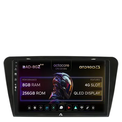 Navigatie Skoda Octavia 3 (2013-2018), Android, Z-Octacore 8GB RAM + 256GB ROM, 10.1 Inch - AD-BGZ10008+AD-BGRKIT026