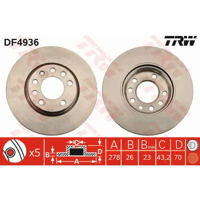 Disc frana TRW DF4936