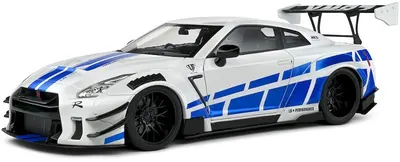 Model de colecționar SOLIDO Modern: Mașini - Nissan GT-R R35 Liberty Walk Body Kit 2.0 (Silver) (2024)