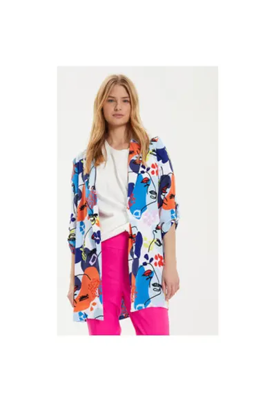 Sacou dama - 303838829 - Poliester - Multicolor - Multicolor