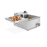 Friteuza Electrica Profesionala Adanca pentru Gogosi Master Cook, 12 litri, 3500W, Termostat 0-190 gr C, inox18/10, 630x860x360 mm
