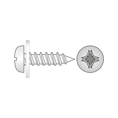 Surub Special pentru Ferestre Saiba Nailon Montata Inox A2 - 3.9 x 32 natur