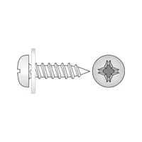 Surub Special pentru Ferestre Saiba Nailon Montata Inox A2 - 3.9 x 32 natur