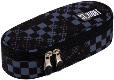 Penar școlar oval St. Right Chessboard Crush - Cu 1 fermoar