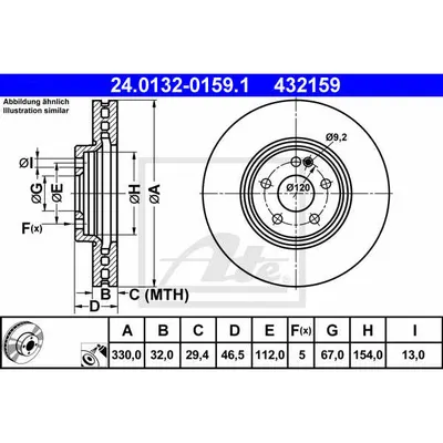 Disc frana ATE 24.0132-0159.1