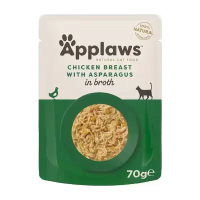 Applaws Chicken Breast with Asparagus, plic, 70 g