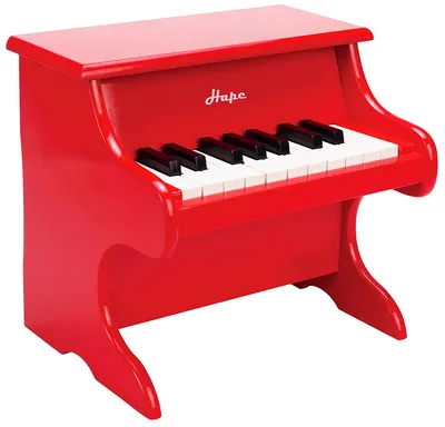 Instrument muzical pentru copii Hape - Pian, rosu, din lemn