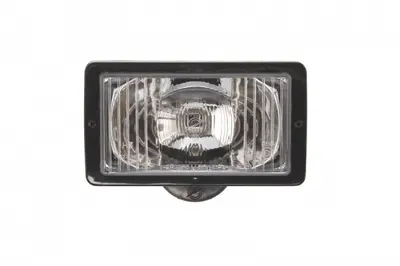 Far universal stanga dreapta (faza lunga, H3 T4W, 12 24V, latime 241mm, inaltime 135mm, alb, plastic, negru, lumini pozitie, lungime cablu: 150mm)