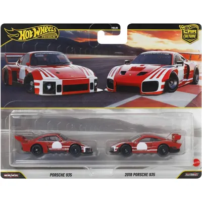 Set 2 masini metalice, Hot Wheels, Car Culture, Porsche 935 & 2018 Porsche 935, JHW51
