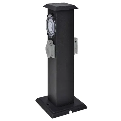 Priza de alimentare cu temporizator, pentru gradina, negru