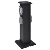 Priza de alimentare cu temporizator, pentru gradina, negru