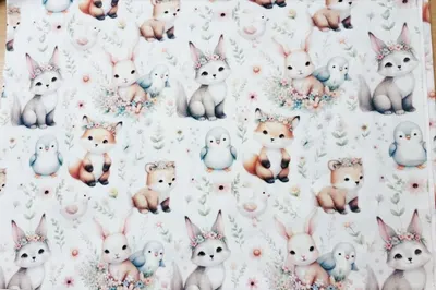 Cearsaf pentru pat copii Nichiduta Bunnies 120x60 cm din bumbac cu banda elastica roata