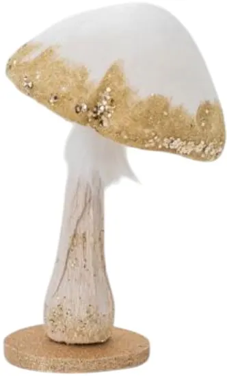 Decorare Eurolamp - Burete de catifea, 16 x 26 cm, alb