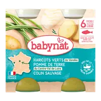 Piure de cartofi, fasole verde si peste cod, 2 x 200g, BabyBio