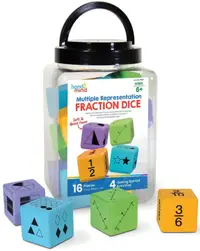 Kit educațional Learning Resources -Zaruri cu fracții