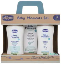Set 3 în 1 Chicco Baby Moments - Șampon, cremă descurcătoare și spumă
