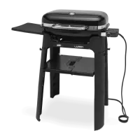 Gratar electric Lumin cu suport - Negru