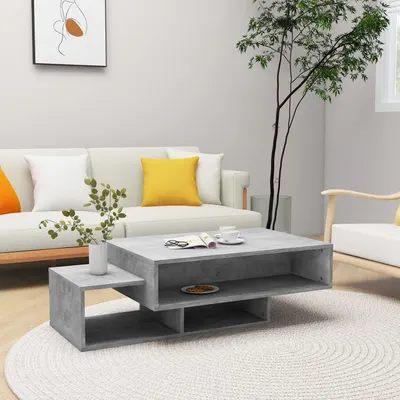 vidaXL Măsuță de cafea, gri beton, 105x55x32 cm, lemn prelucrat