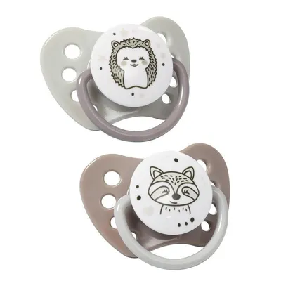 Suzete din silicon Babyono Natural Nursing - 6-18 luni, 2 bucăți