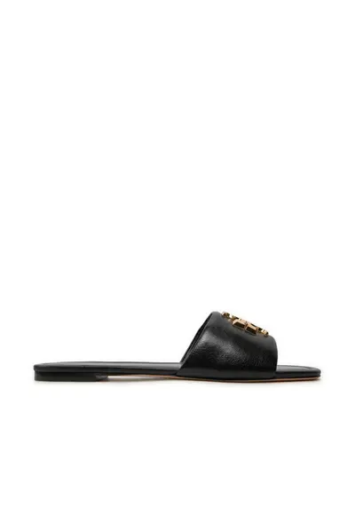 Slapi dama - Perfect Black/Gold - piele naturala