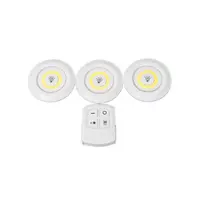 Lampi LED Rotunde cu Telecomanda Mobila, Autoadezive, 3 Bucati