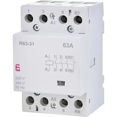 Contactor modular 63A 3NO 1NC bobina 230V Tip R 63-31 sina DIN