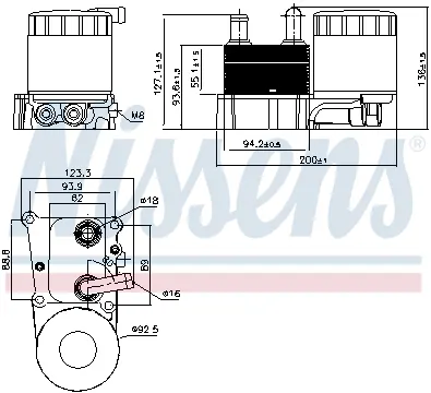Termoflot radiator ulei (manual, cu capac filtru ulei) FORD C-MAX, FIESTA, FIESTA IV, FOCUS, FOCUS C-MAX, FOCUS II, GALAXY, MONDEO IV, S-MAX, TOURNEO CONNECT, TRANSIT CONNECT 1.8D intre 1998-2015