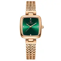 Ceas dama Poedagar Elegant Casual Fashion Quartz Auriu Verde
