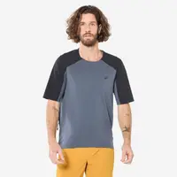 Tricou MTB respirant cargo, 500 Gri/Negru Bărbați